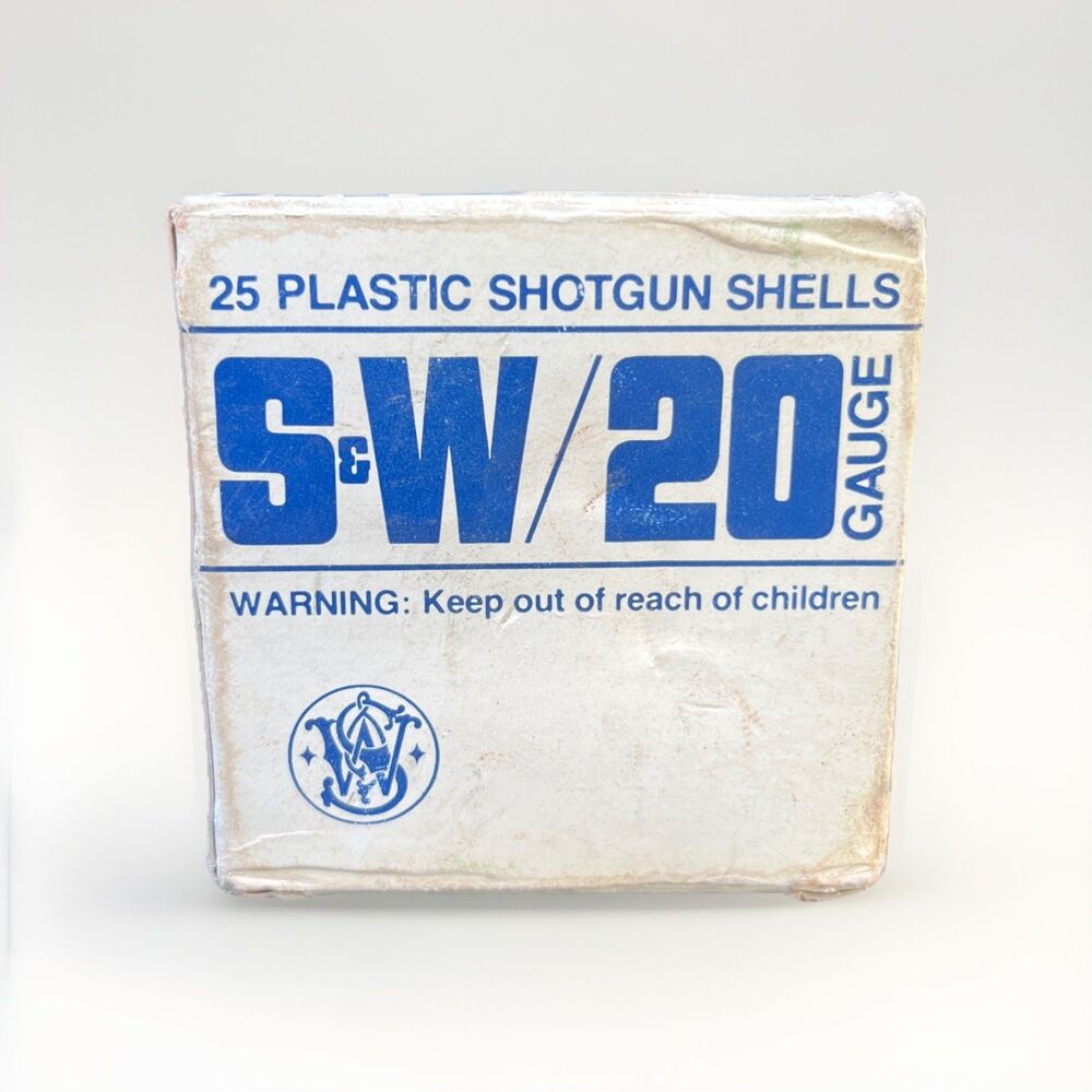 Vintage Smith & Wesson 20 Gauge Shotgun Shells 25 Count Full Box SW 20ga Ammo
